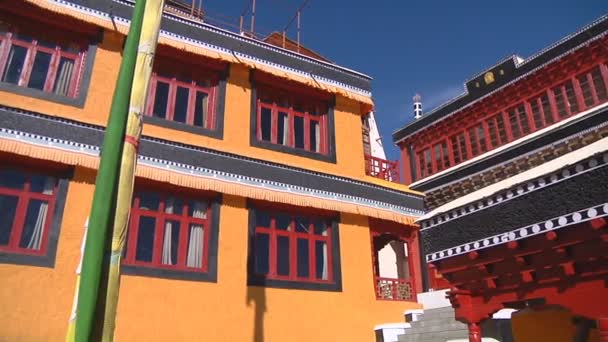 Buddhist Thikse Monastery — Stock Video