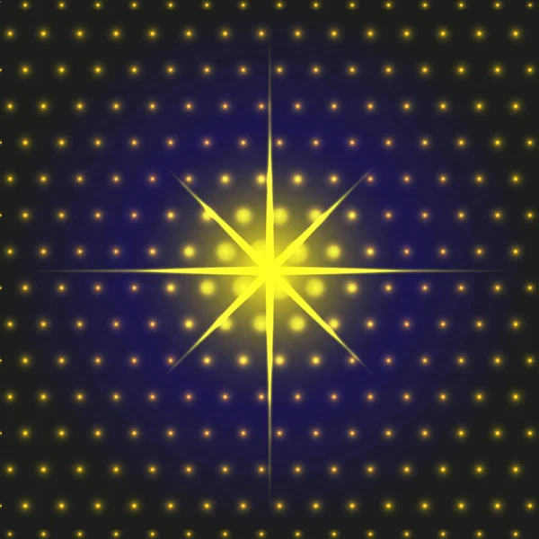 Abstraktní Pozadí Hvězdami Noční Svit — Stockový vektor