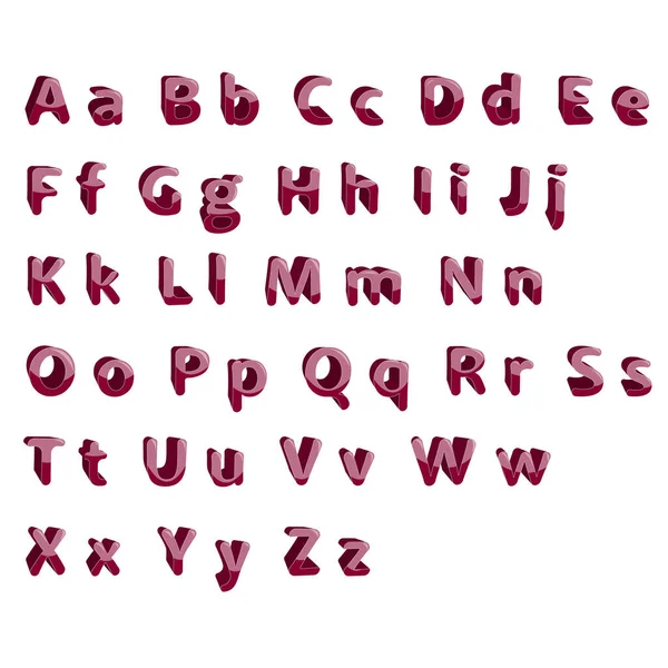 Alphabet Glossy Anglais — Image vectorielle