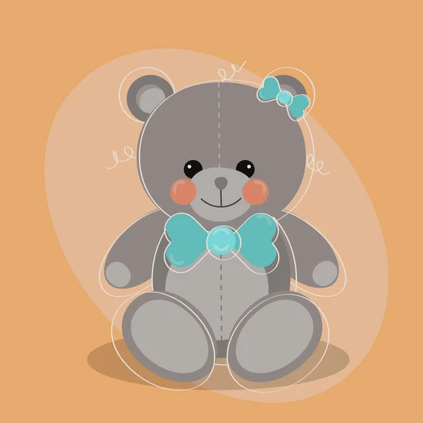 Funny bear gray — Stock Photo, Image