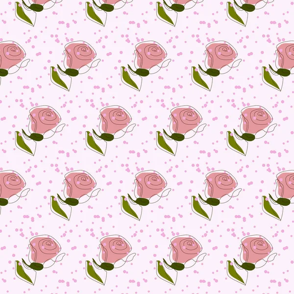 Patrón de flor de rosa — Vector de stock