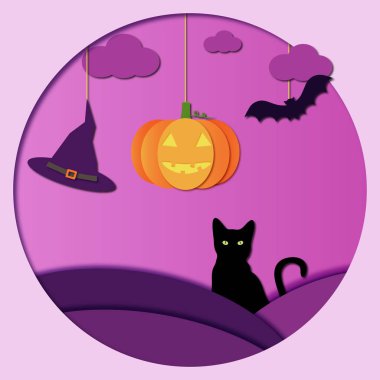 Kağıt biçimli balkabakları kes