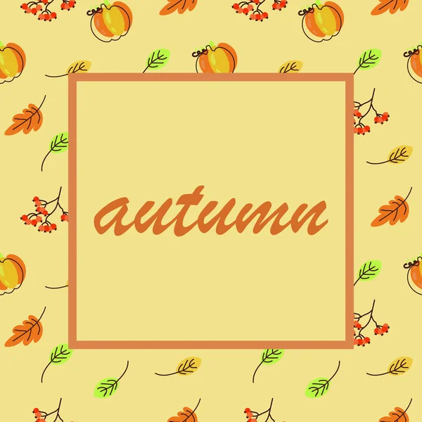 Autumn frame pattern — Stock Vector