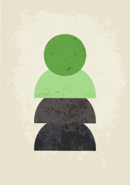 Figürlerden yapılmış modern soyut poster