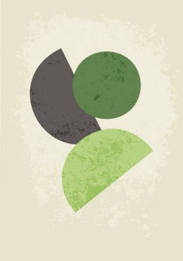 Yeşil tonlarda soyut tasarım