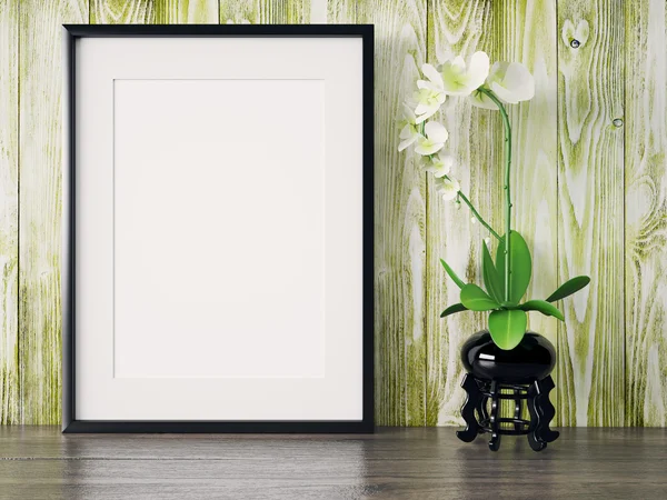 Boş modern stil çerçevesi, 3d render