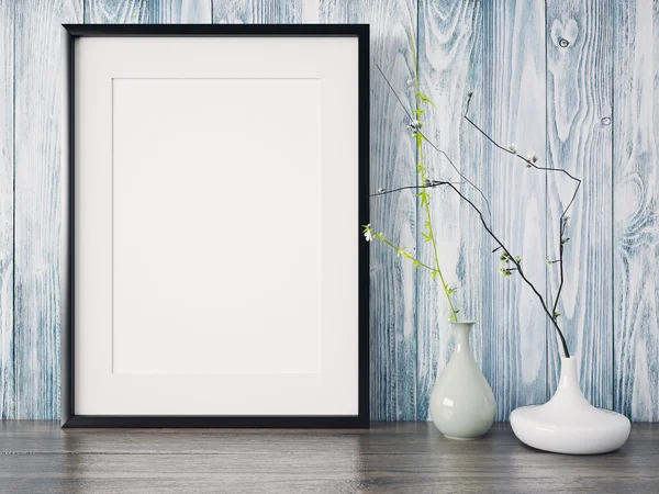 Boş modern stil çerçevesi, 3d render