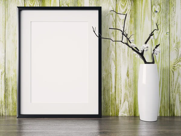 Boş modern stil çerçevesi, 3d render