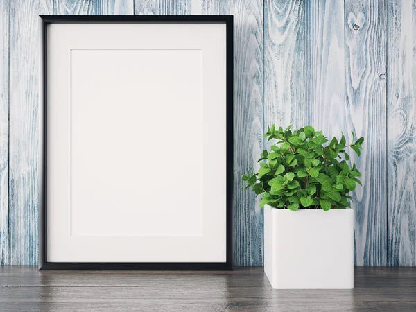 Boş modern stil çerçevesi, 3d render