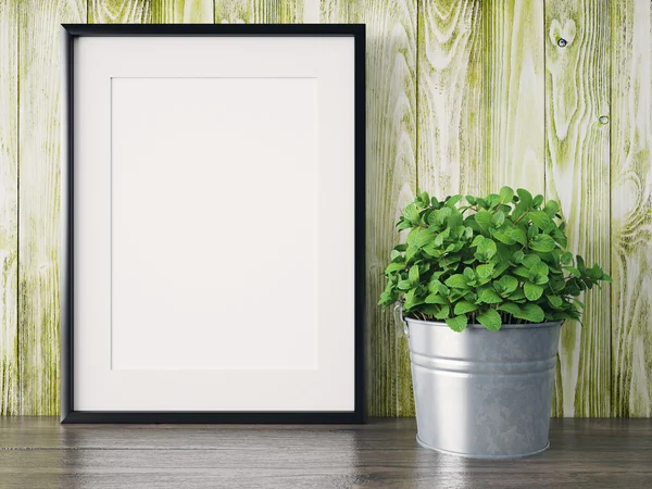 Boş modern stil çerçevesi, 3d render