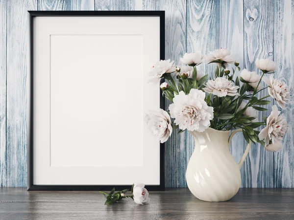 Boş modern stil çerçevesi, 3d render