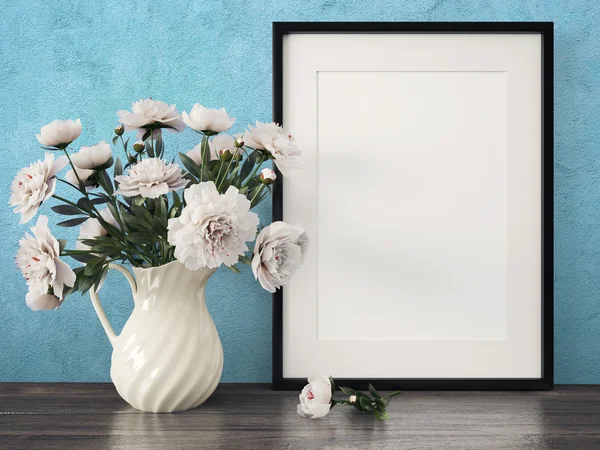 Boş modern stil çerçevesi, 3d render