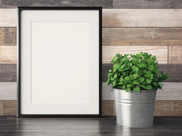 Empty modern style frame, 3D render — Stock Photo, Image