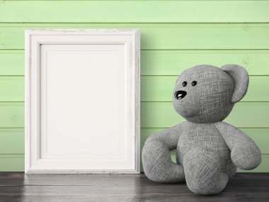 Boş modern stil çerçevesi, 3d render