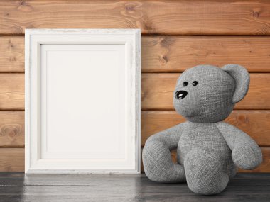 Boş modern stil çerçevesi, 3d render