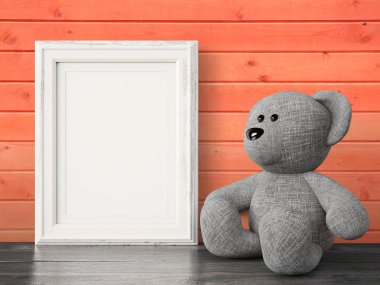 Boş modern stil çerçevesi, 3d render