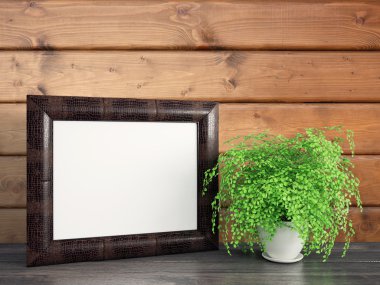 Boş modern stil çerçevesi, 3d render