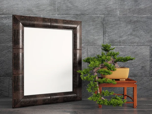 Empty modern style frame, 3D render — Stock Photo, Image