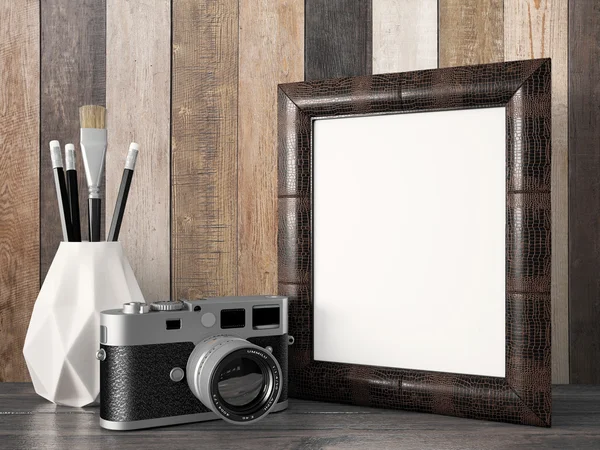 Boş modern stil çerçevesi, 3d render