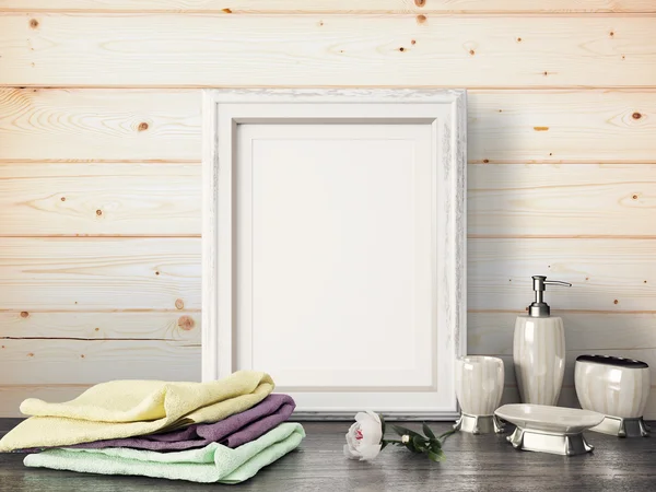 Boş modern stil çerçevesi, 3d render