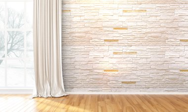 Boş parlak iç. 3D render