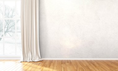 Boş parlak iç. 3D render