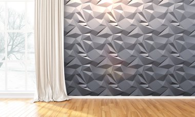 Boş parlak iç. 3D render