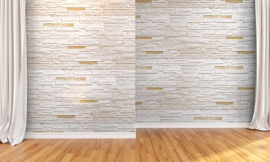 Boş parlak iç. 3D render