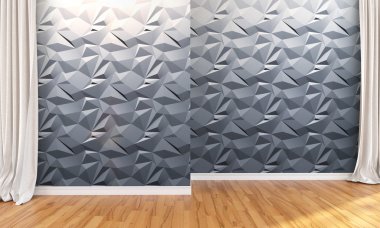 Boş parlak iç. 3D render