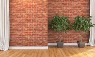 Boş parlak iç. 3D render