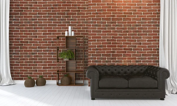 Modern, világos belső tereiben. 3D render — Stock Fotó