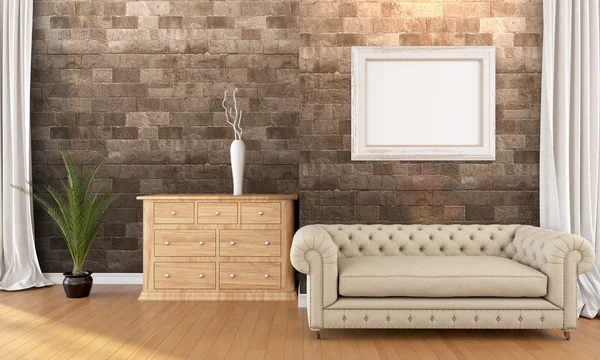 Modern bright interior . 3D render — Stock Photo, Image