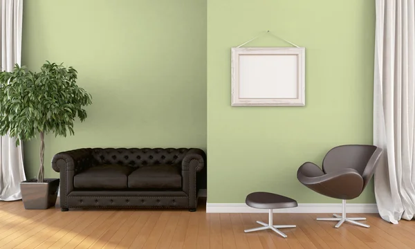 Modern, világos belső tereiben. 3D render — Stock Fotó