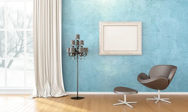 Modern bright interior . 3D render Stock Image