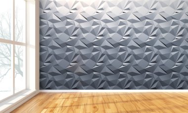 Modern boş iç. 3D render