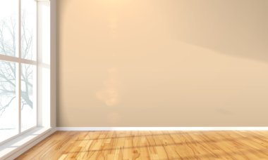 Modern boş iç. 3D render
