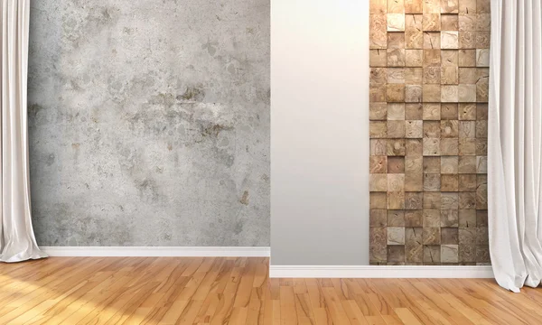 Moderní interiér prázdné. 3D vykreslování — Stock fotografie