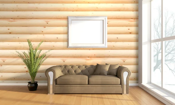 Modern bright interior . 3D render — Stock Photo, Image