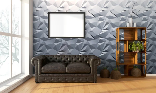 Interior terang modern. Perender 3D — Stok Foto