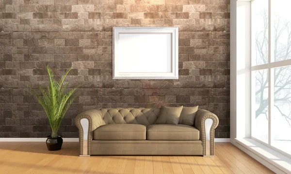 Modern bright interior . 3D rendering — Stock Photo, Image