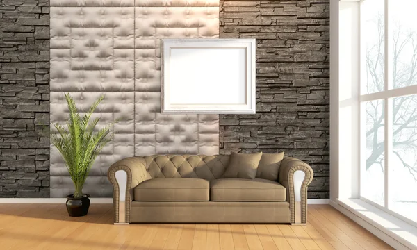 Modern bright interior . 3D render — Stock Photo, Image