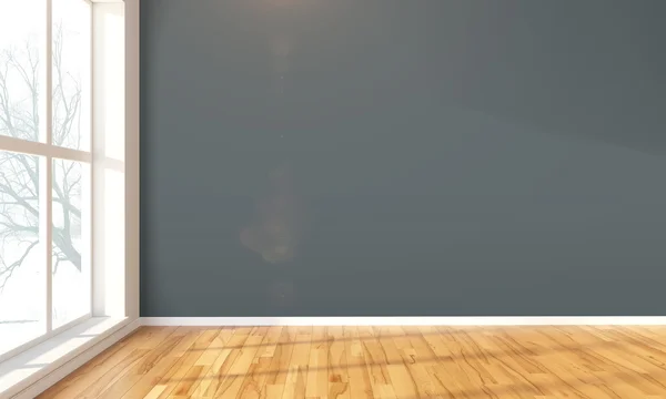 Moderní interiér prázdné. 3D vykreslování — Stock fotografie