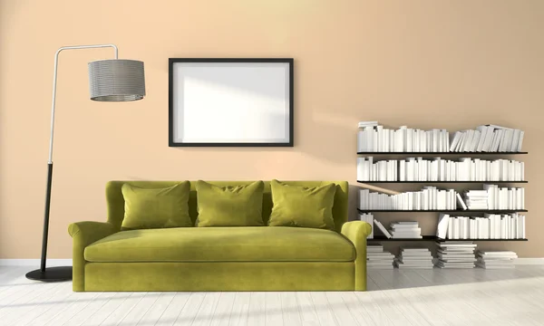 Modern bright interior . 3D rendering — Stock Photo, Image