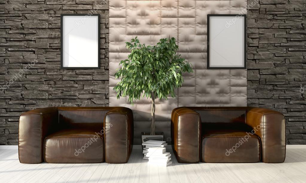 Modernes helles Interieur. 3D-Darstellung — Stockfoto © elsar77 #104336768