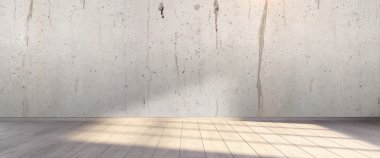 Modern parlak iç. 3D render