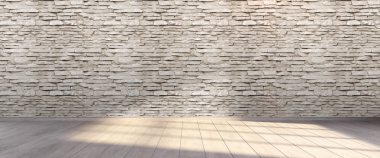 Modern parlak iç. 3D render