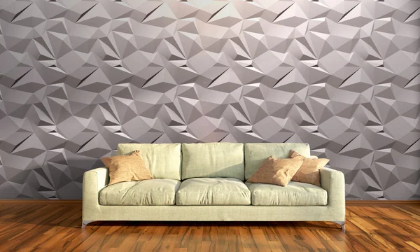 Interior terang modern. render 3D — Stok Foto