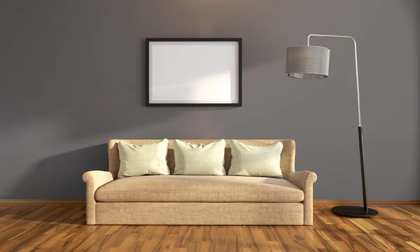 Modern bright interior . 3D render — Stock Photo, Image