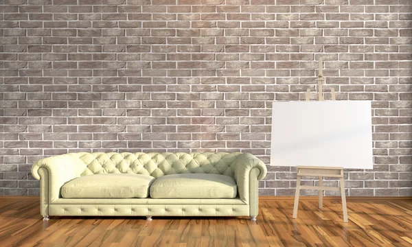 Modern bright interior . 3D render — Stock Photo, Image