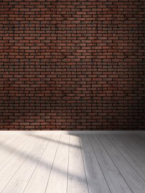 Modern parlak iç. 3D render